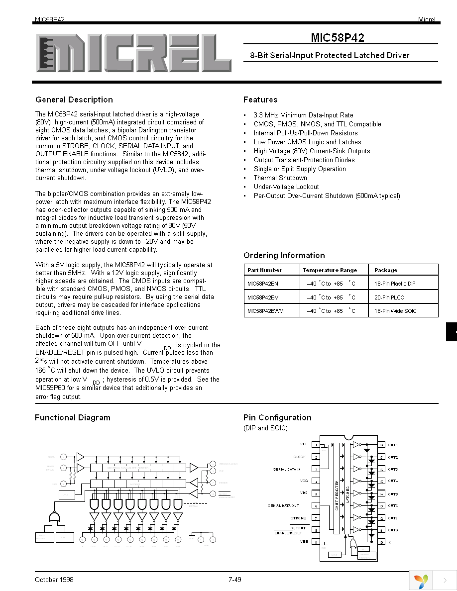 MIC58P42BV TR Page 1